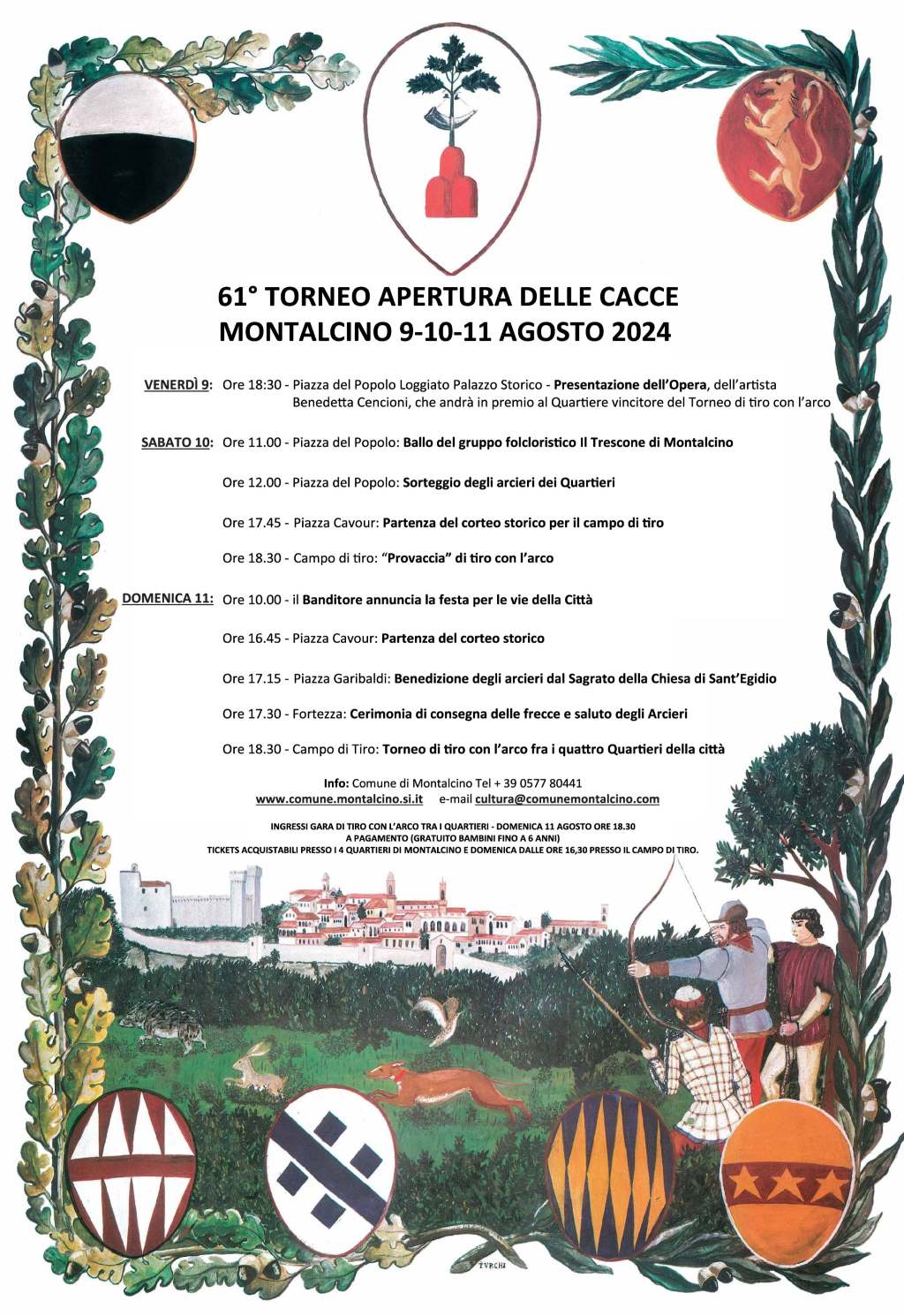 61° Torneo Apertura delle Cacce  Montalcino 9-10-11 agosto 2024